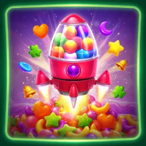 Farverig illustration inspireret af Sugar Rush